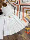Nsr 917 Mal Cotton With Embroidery Work Anarkali Kurti With Bottom Dupatta